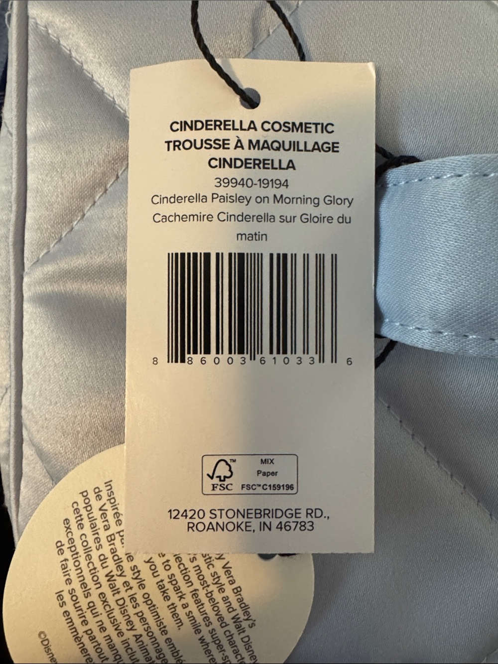 Vera Bradley X Cinderella Cosmetic Case - Picture 9 of 9